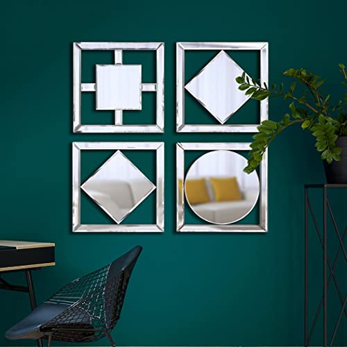 Elegant Decorative Mirror Wall-Mounted Accent 12x12”