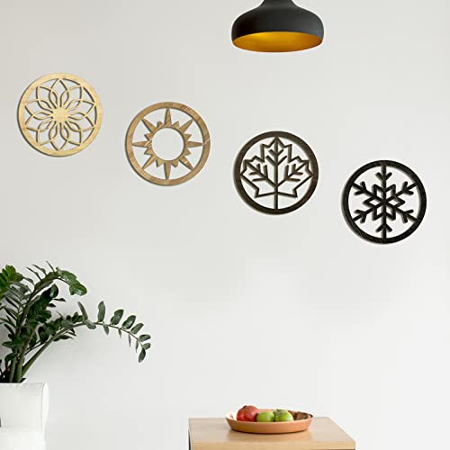4 Pcs Four Seasons Wooden Art Wall Decoation