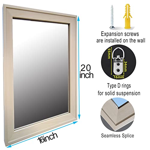 2PCS Farmhouse Frame Accent Wall Mirror (11"X15")