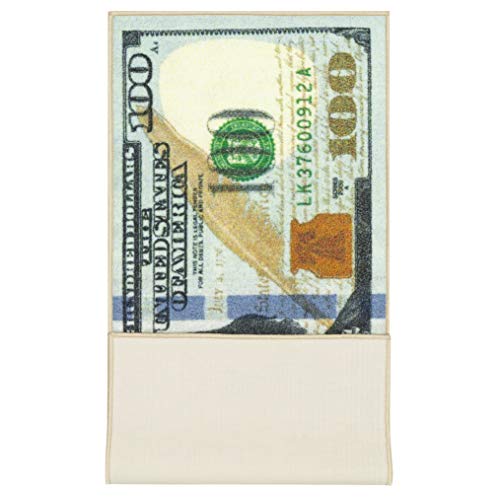 $100 Dollar Bill Runner Rug, Multicolor,