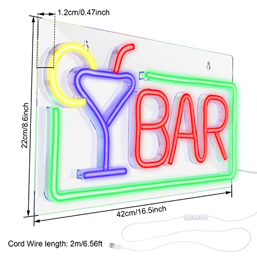 Bar LED Neon Light Sign USB Powered  for Party/Home Decor
