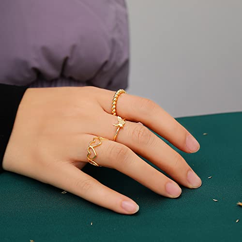 12PCS Adjustable Knuckle Rings for Women