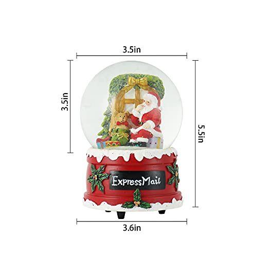 100mm Musical Snow Glitter Water Globe Christmas Decoration