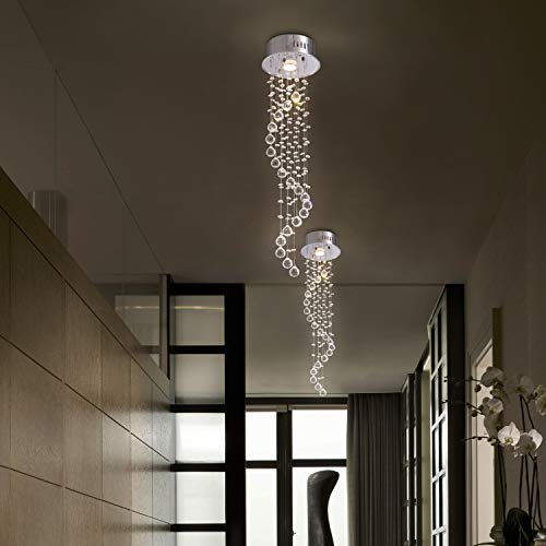 Modern Lighting Raindrop Crystal Chandelier  D7.9" x H29.5"