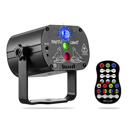 RGB LED 2 in 1 DJ Disco Lights Sound Activated w/ Strobe Flash Effects