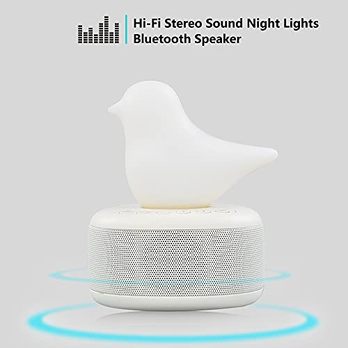 Cute Bluetooth Bird Bedside Lamp w/ Wireless Speaker & Microphone