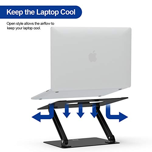 Ergonomic Aluminum Laptop Stand Compatible w/ 10-15.6" Laptops