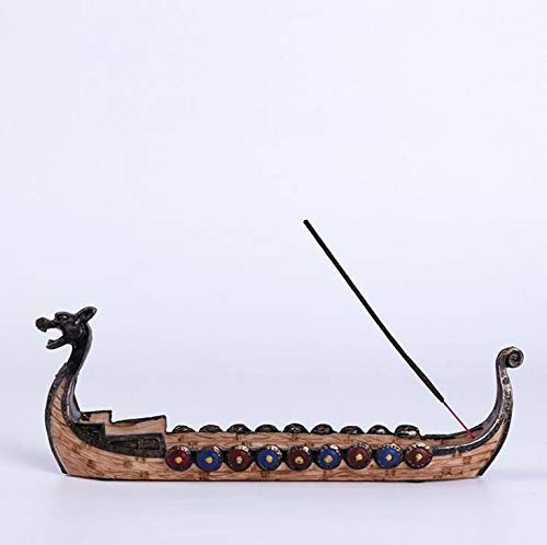 Traditional Chinese Dragon Boat Incense Stick Holder Burner Hand Carved Carving Censer Ornaments