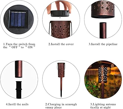 6 Pack Solar Garden Lights