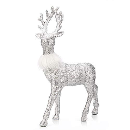 2 Pcs Glitter Reindeer Christmas Decoration