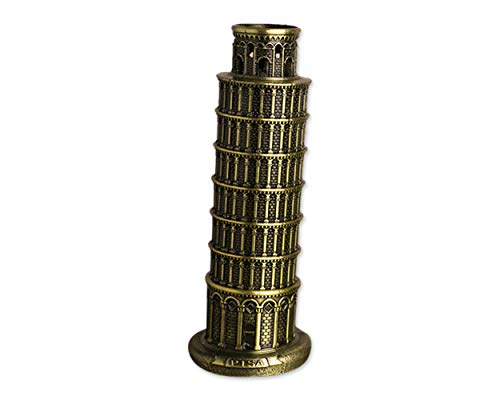 Metallic Leaning Tower of Pisa Statue 6 Inch Souvenir Figurines