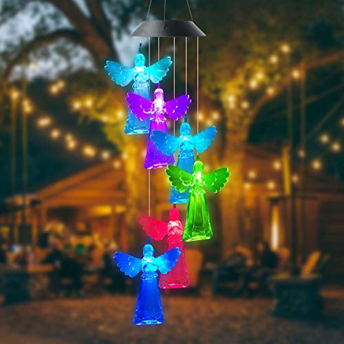 Angel String Light red top Gardening Light up Wind Chimes