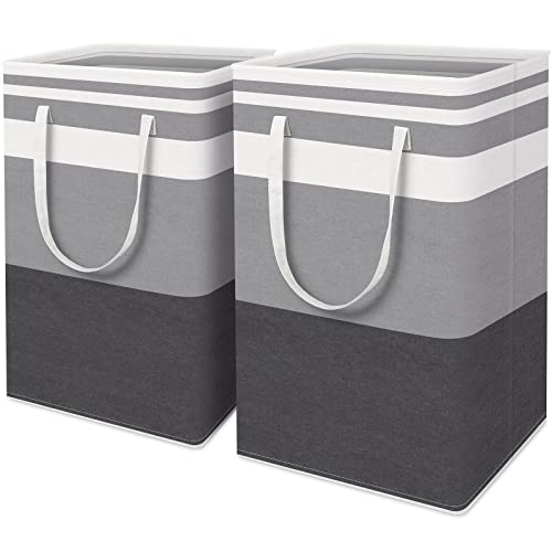 2-Pack Large Laundry Basket,75L Each Waterproof, Freestanding Laundry Hamper