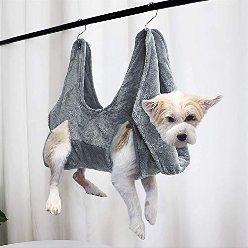 Puppy Dog/Cat Grooming Hammock Helper, Pet Bathing Microfiber Grooming Hammock