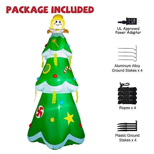 8 FT Christmas Tree Inflatables w/ Built-in LED