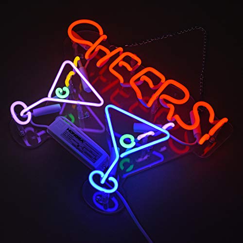 Neon Signs Cigars - Cheers Neon Light  Art for Home Decoration
