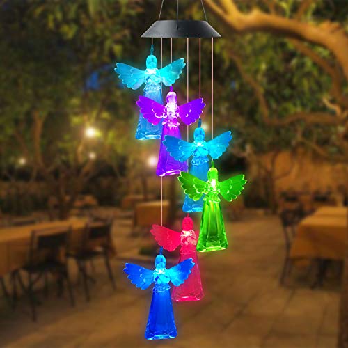 Angel String Light red top Gardening Light up Wind Chimes