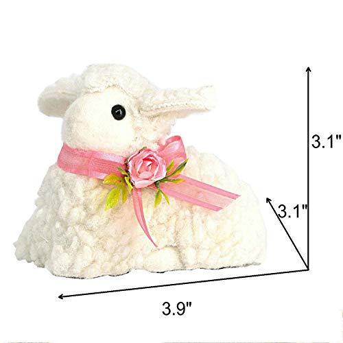 Easter Home Decor Lamb Pig Cow Figurine Set of 3