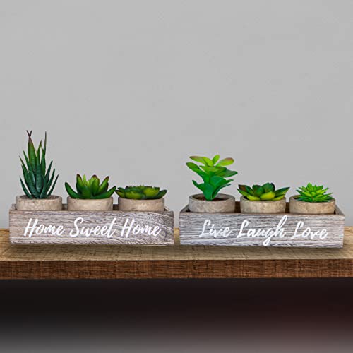 2 Sets of 6 Artificial Plants for  Home Decoration