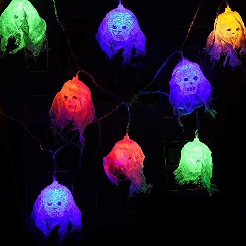 10Ft 10LEDs Skeletons Halloween Skull Lights Halloween String Lights