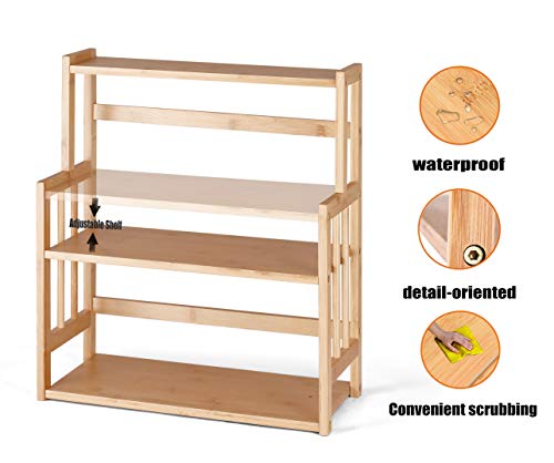 Bamboo Spice Rack Storage Shelves-2 & 3 Tier