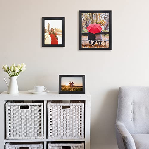 10-Pack Black Picture Frames for Various Sizes Photos, Two 8x10, Four 4x6, Four 5x7 for Home Decor