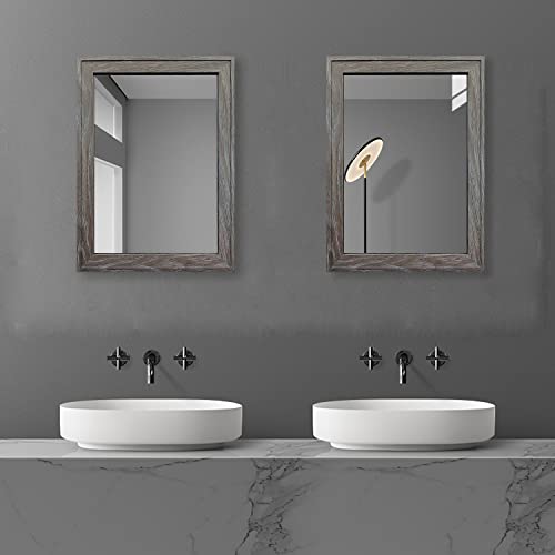 2PCS Farmhouse Frame Accent Wall Mirror (11"X15")