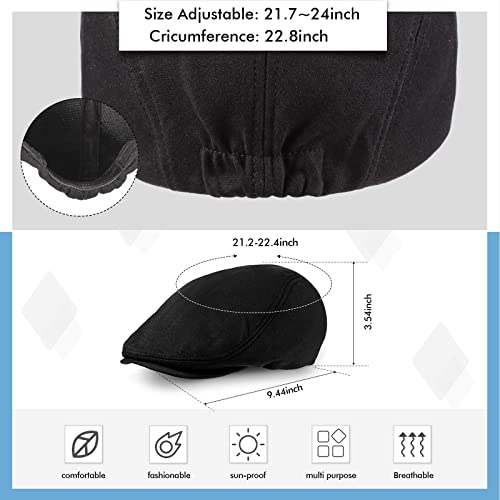 4 Pieces Men's Flat Cap Ivy Newsboy Hat