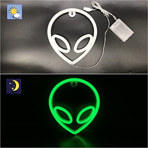 Alien Neon Sign Green LED Neon Light USB/Battery Operated