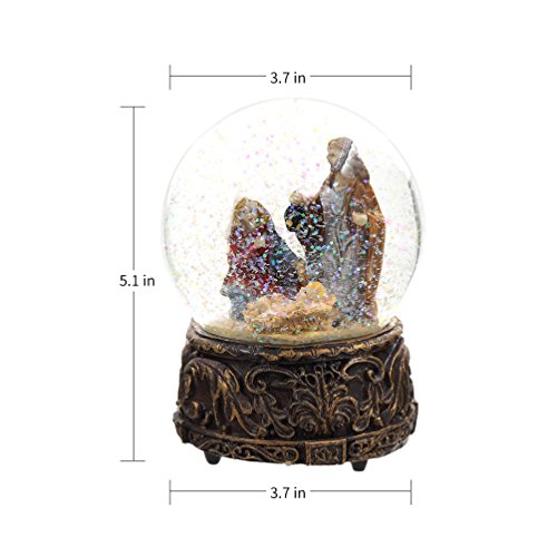 100mm Musical Snow Glitter Water Globe Christmas Decoration