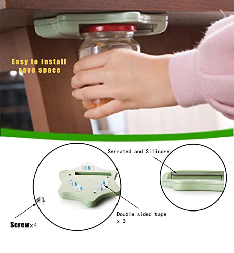 Under Cabinet Multi-Sized Jars Opener for Weak Hands & Seniors