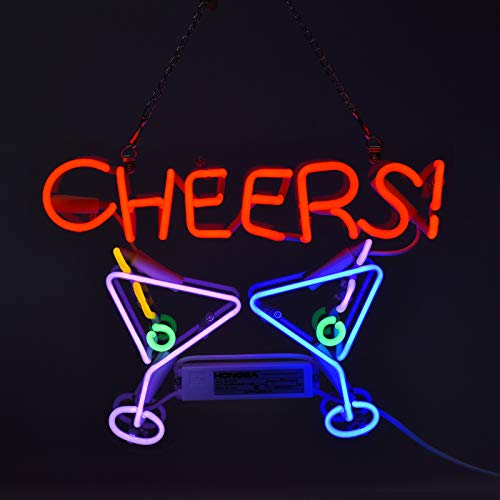 Neon Signs Cigars - Cheers Neon Light  Art for Home Decoration