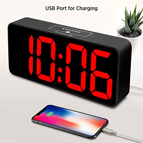 Large Digital Alarm Clock for Visually Impaired - 8.9 Inches Adjustable Alarm Volume