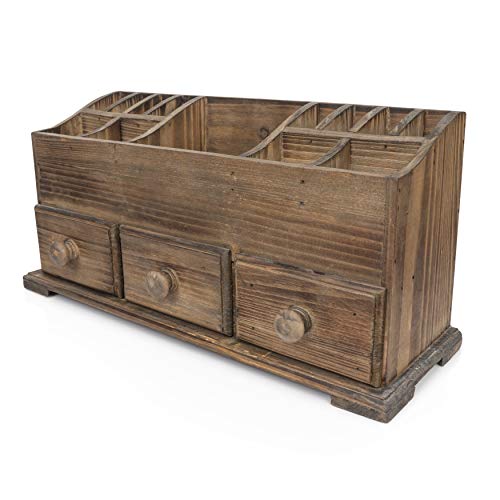 Vanity Drawer Beauty Organizer 3 Drawers - Wooden Cosmetic Storage Box