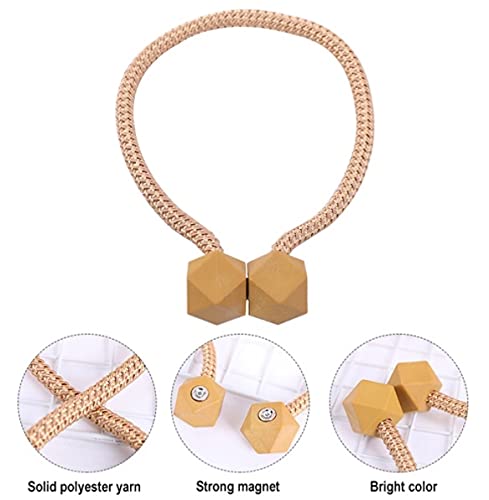 Magnetic Curtain Tiebacks- 2 pcs Beige European Style