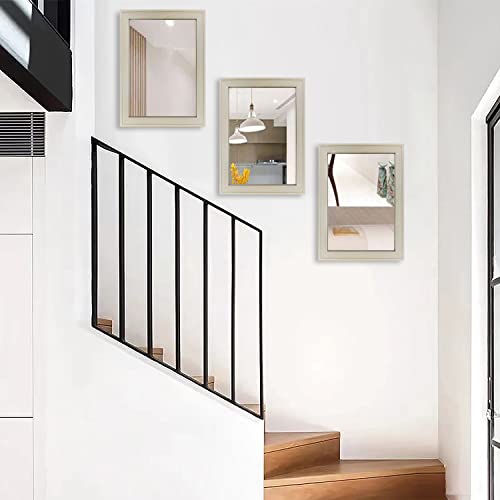 2PCS Farmhouse Frame Accent Wall Mirror (11"X15")