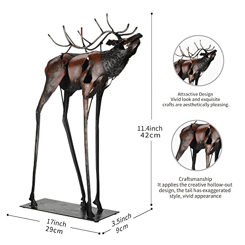 100% Handmade Metal Deer Statues