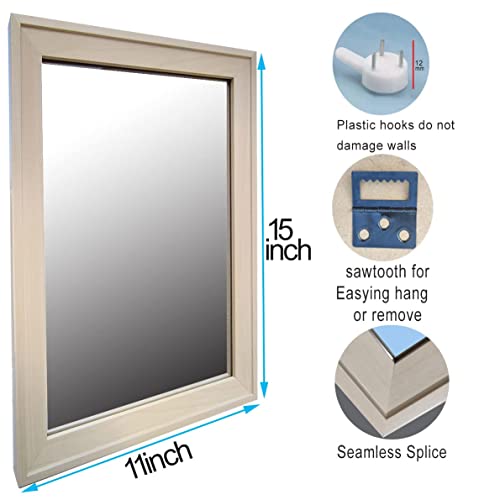 2PCS Farmhouse Frame Accent Wall Mirror (11"X15")