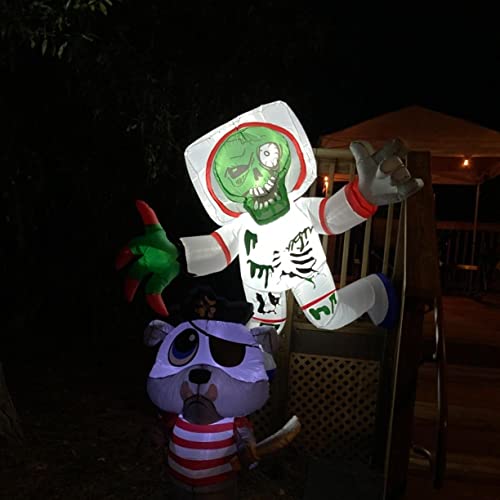 5Feet High Halloween Inflatable Hanging Space Zombie w/ LED