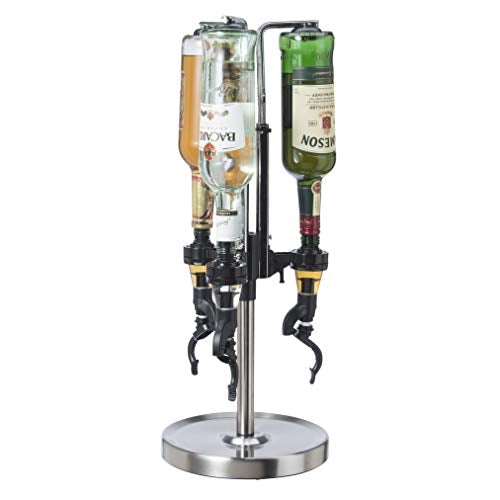 Bottle Revolving Liquor Dispenser, Stainless Steel