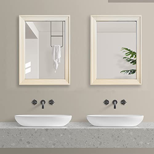2PCS Farmhouse Frame Accent Wall Mirror (11"X15")
