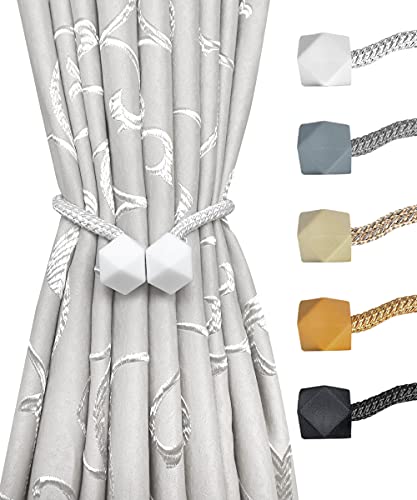 Magnetic Curtain Tiebacks- 2 pcs Beige European Style