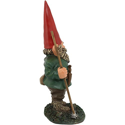 Garden Gnome Woody Jr. The Classic Lawn Statue, 13.5 Inch