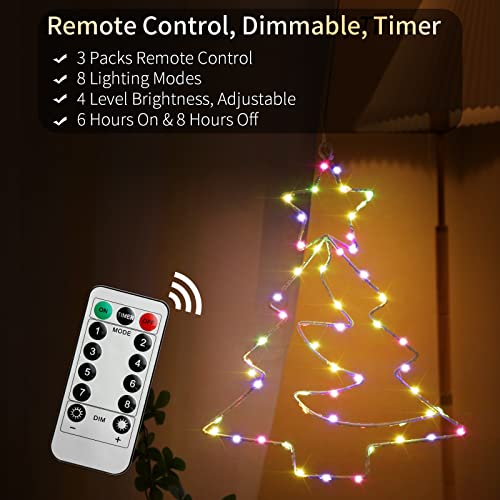 3PCS 55LEDs Christmas Window Hanging Lights Decoration
