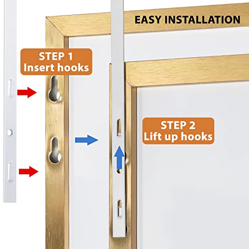 Over The Door Mirror Full Length Aluminum Frame Gold Mirror. 13.7 x 48 Inches