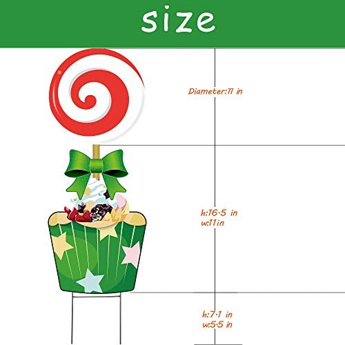 2 Packs Christmas Yard Sign Candy with Stakes