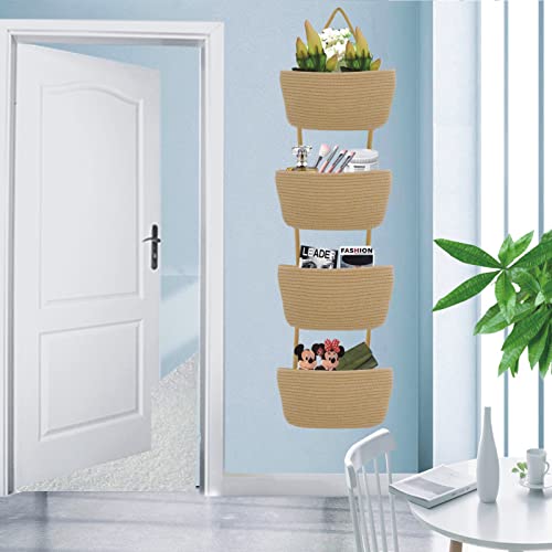 4 Tieer Over the Door Hanging Storage Basket