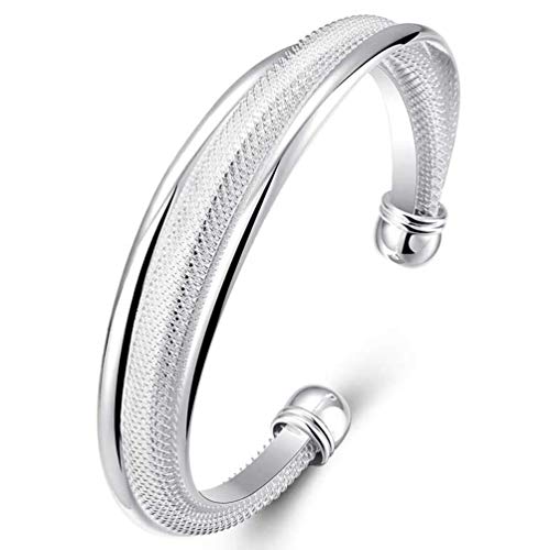 925 Silver Plated Bangle Bracelet for Women