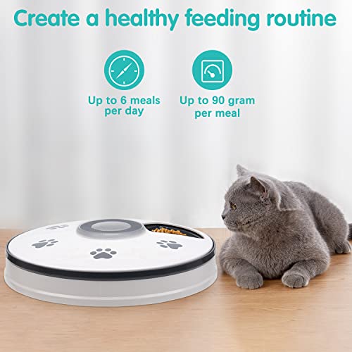 6 Meals Pet Wet Food Dispenser w/ Programmable Timer Portion Control