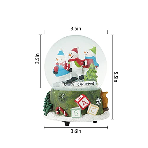 100mm Musical Snow Glitter Water Globe Christmas Decoration